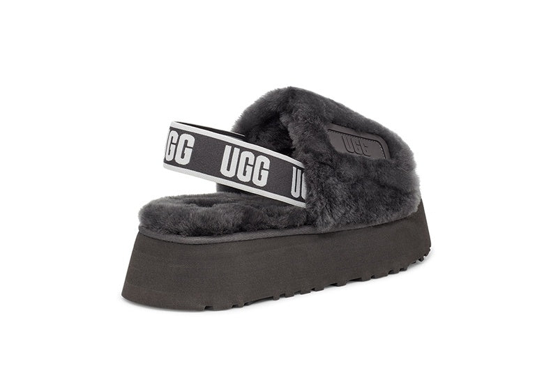 Gray Disco Fluffy Sandals – In Stock