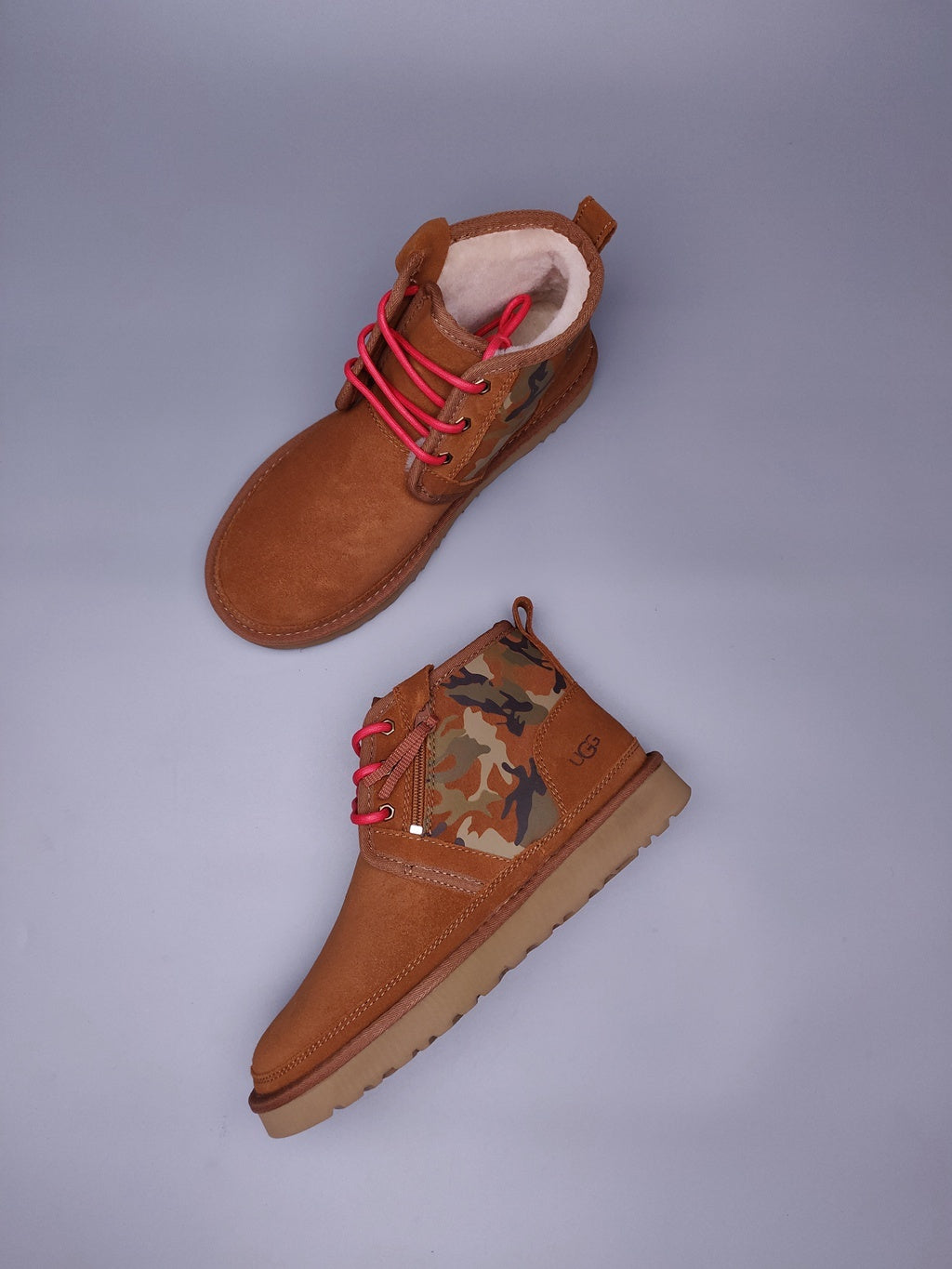 Chestnut Camo Color-Block Men's Shoes – In Stock