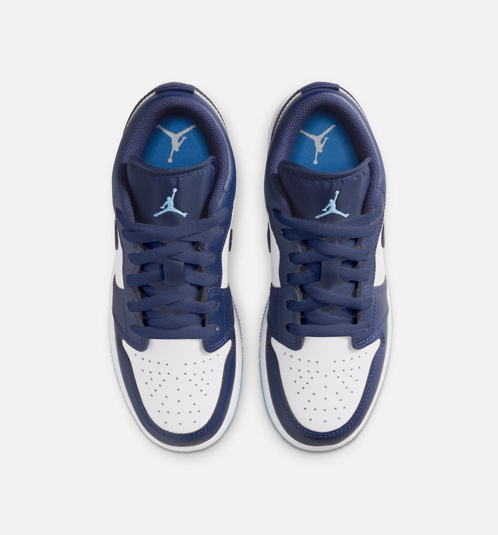 Air Jordan 1 Low Grade School Lifestyle Shoes - Midnight Navy