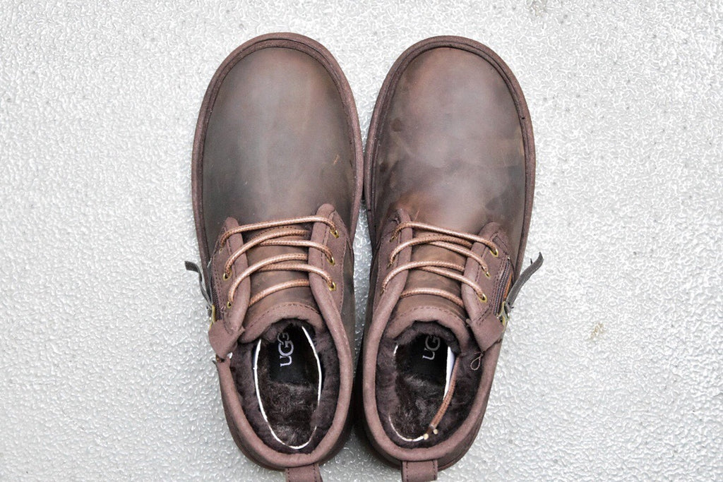Men's Crazy Horse Leather Zip Shoes