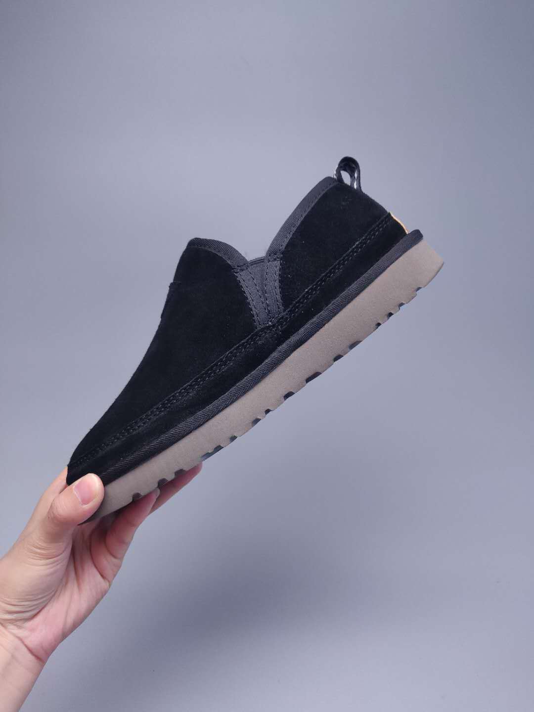 Black Men's Slip-On Low-Top Shoes – In Stock