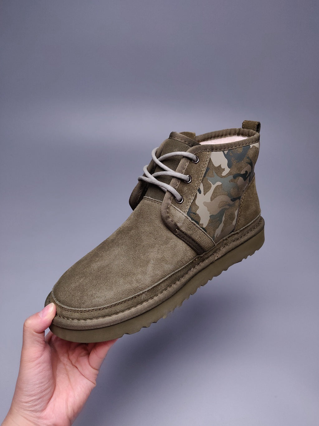 Army Green Camo Color-Block Men's Shoes – In Stock