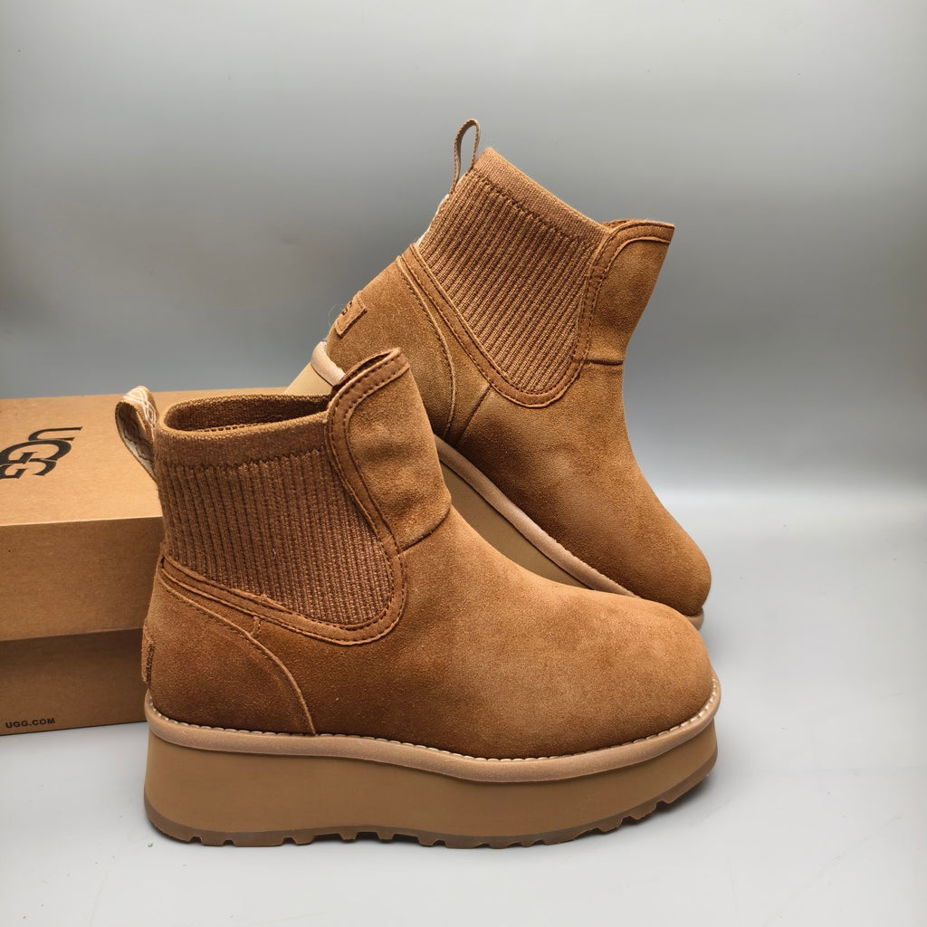 Chestnut 5cm Thick-Sole Fashion Casual Shoes – In Stock