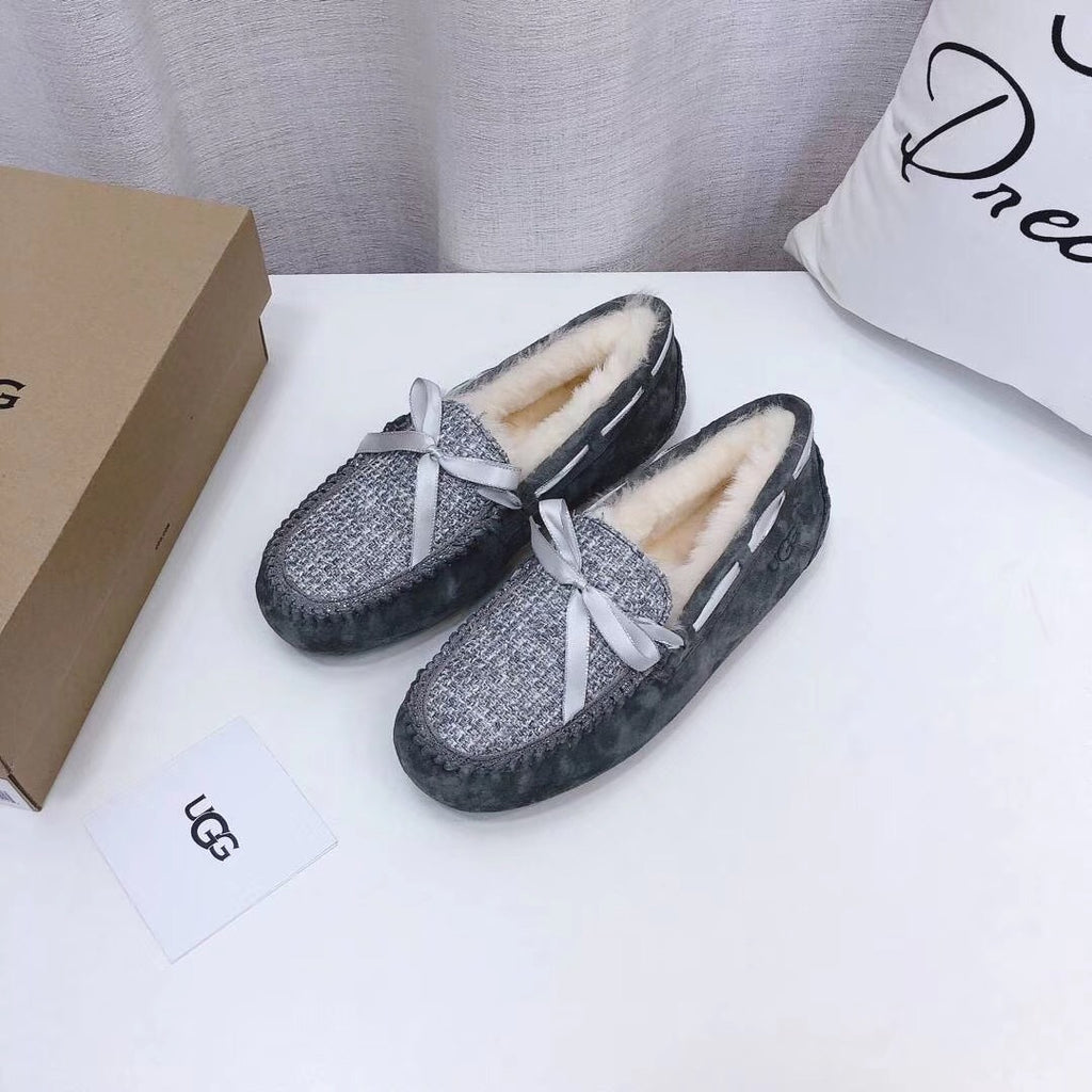 Gray Chanel-Style Pebble Loafers – Bold & Sophisticated