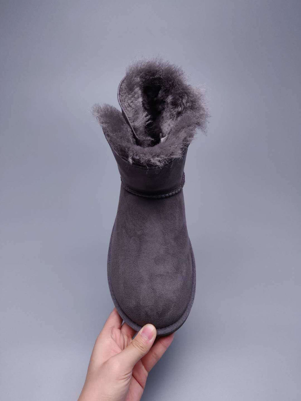 Gray Side-Zip Ankle Boots – In Stock