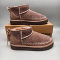 Brown Suede Back Strap Signature Shoes – In Stock