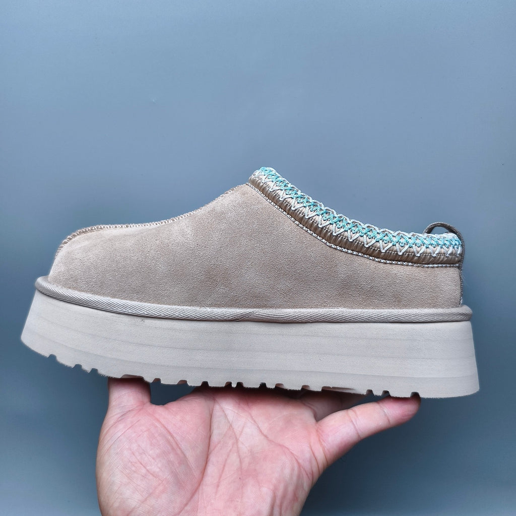 Beige Ethnic Style Thick-Sole Casual Shoes – In Stock