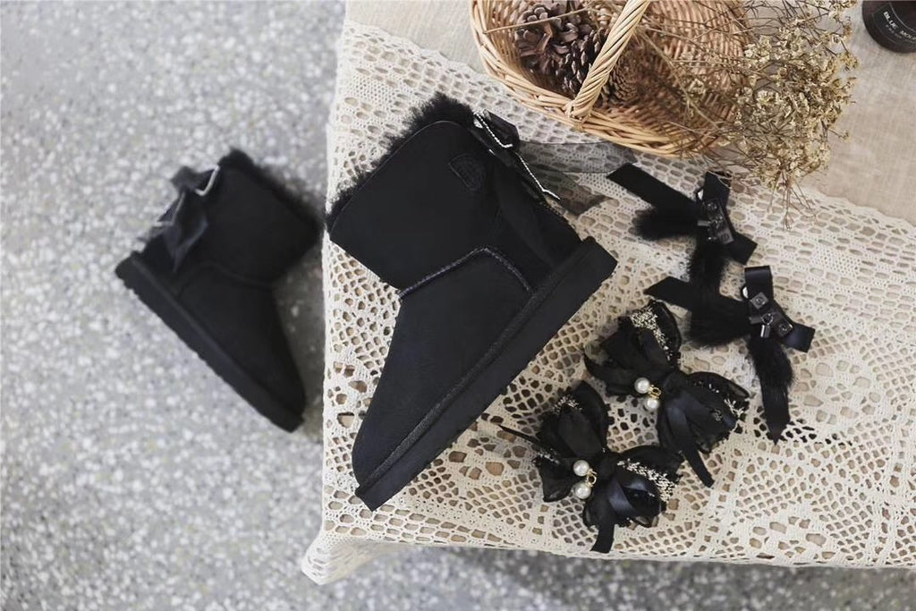 Black 3-in-1 Snow Boots