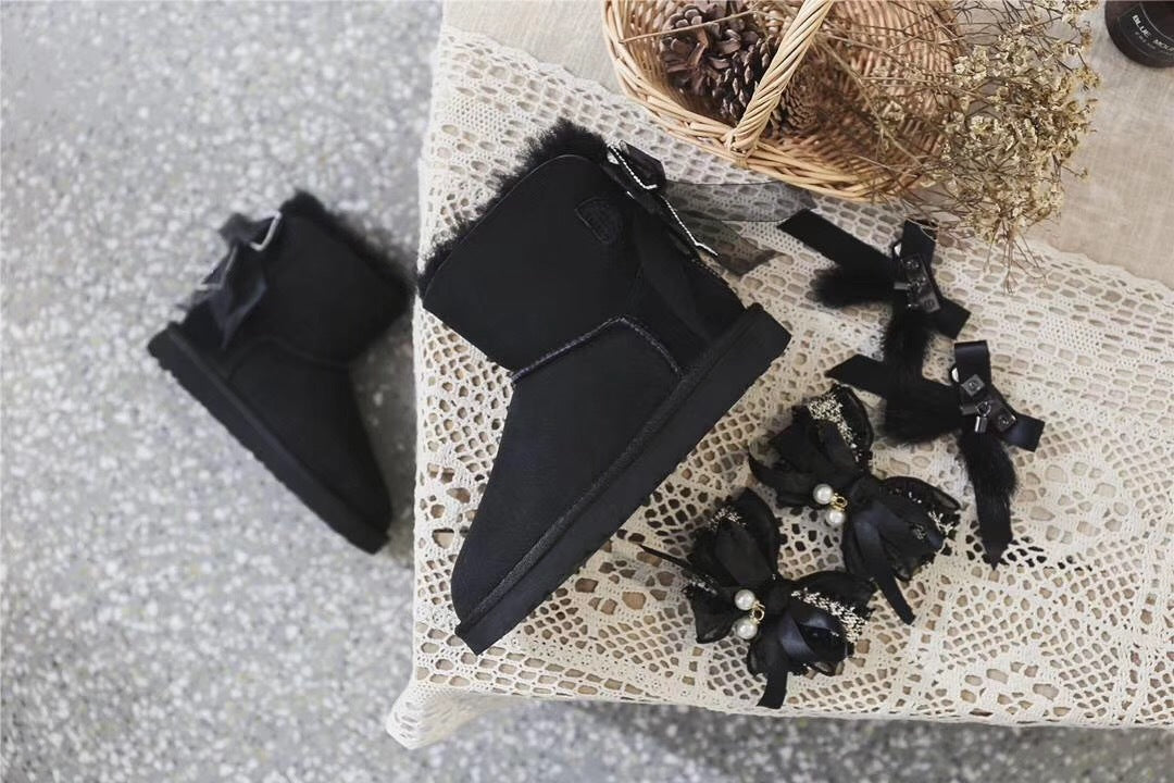 Black 3-in-1 Snow Boots