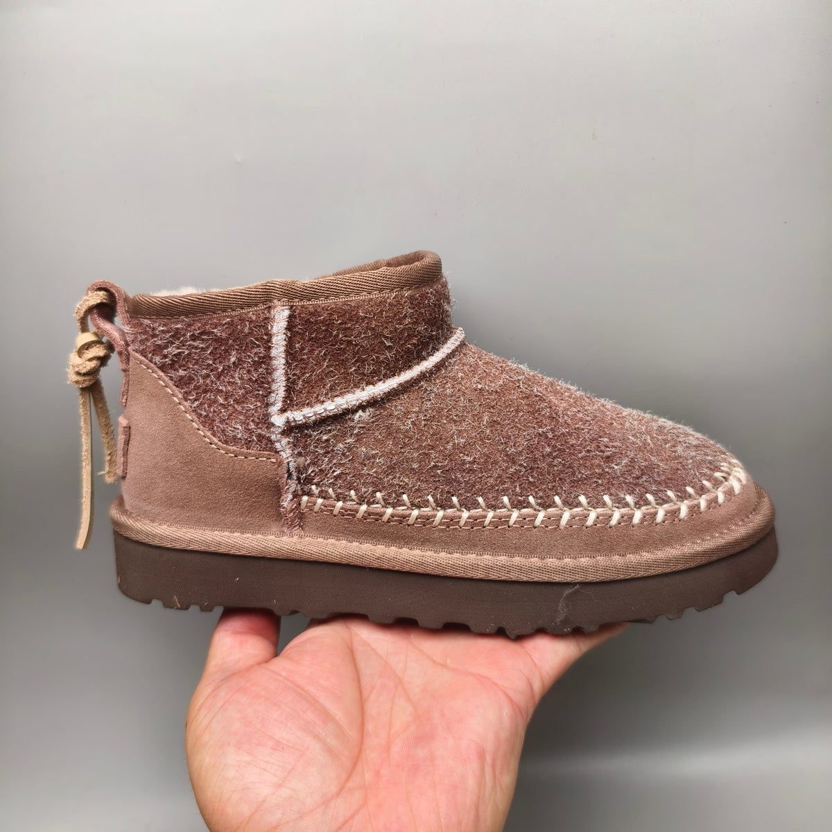 Brown Suede Back Strap Signature Shoes – In Stock