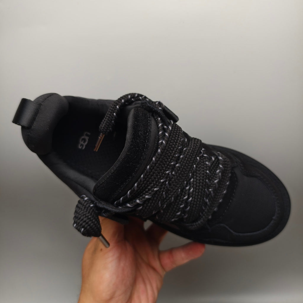 Black Chunky Dad Sneakers – Lace-Up Casual Style – In Stock