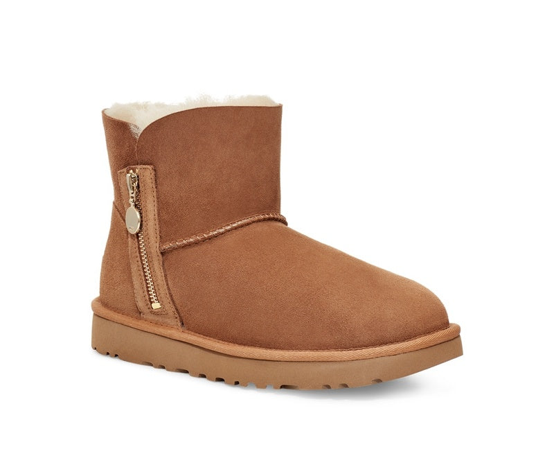Chestnut Side-Zip Ankle Boots – In Stock