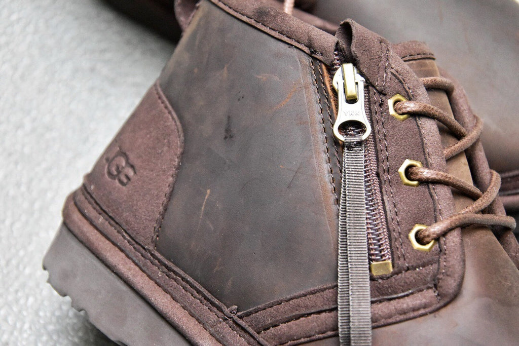 Men's Crazy Horse Leather Zip Shoes