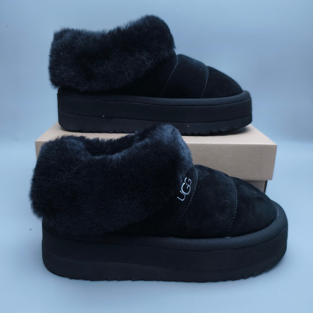 Black Thick-Sole Slip-On Casual Shoes – In Stock