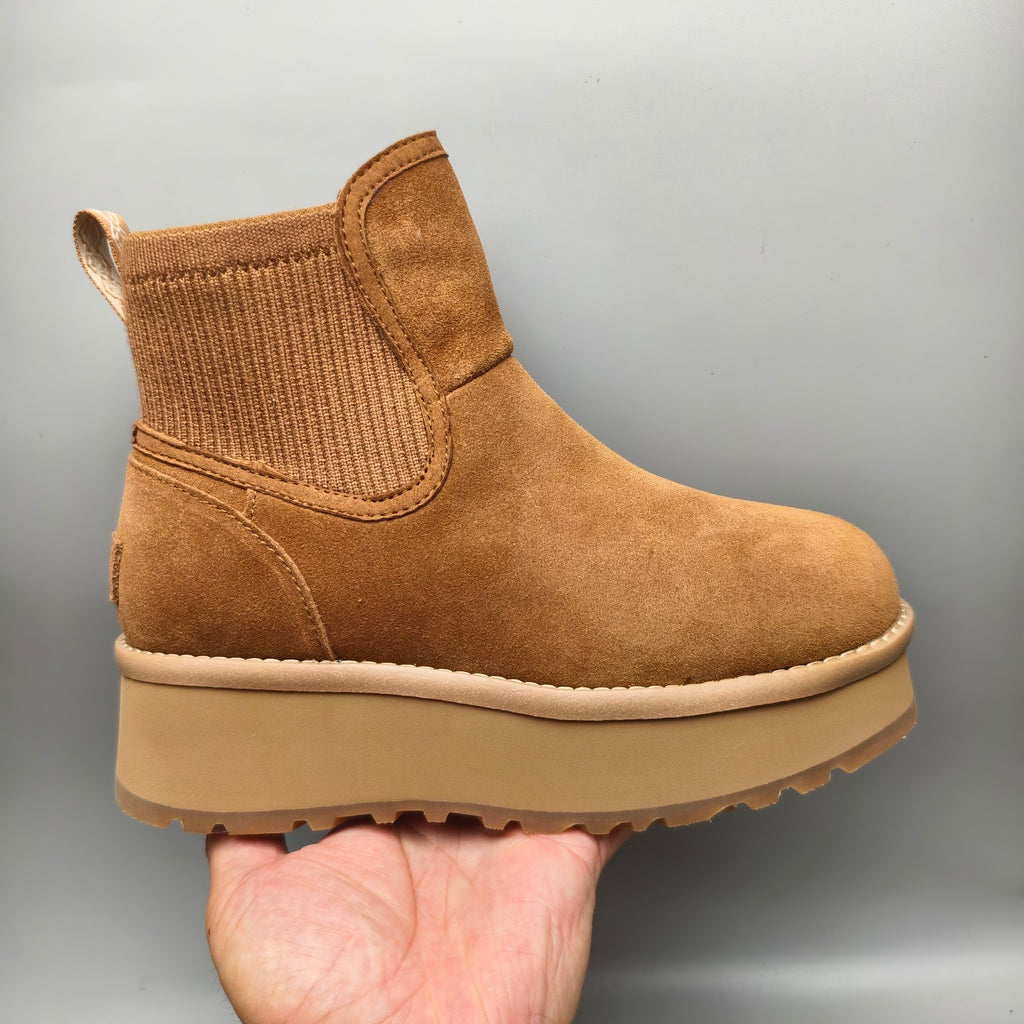 Chestnut 5cm Thick-Sole Fashion Casual Shoes – In Stock