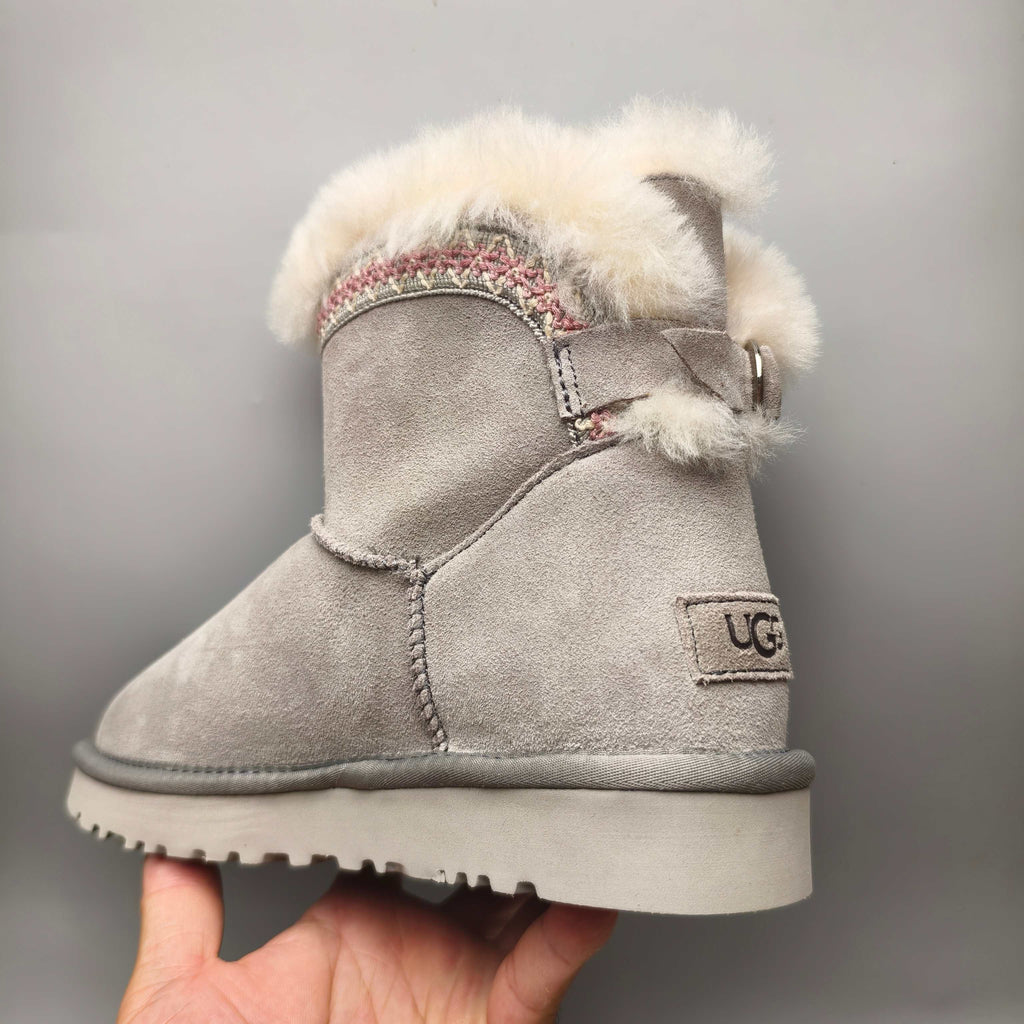 Gray Ethnic Style Back-Strap Shoes – In Stock