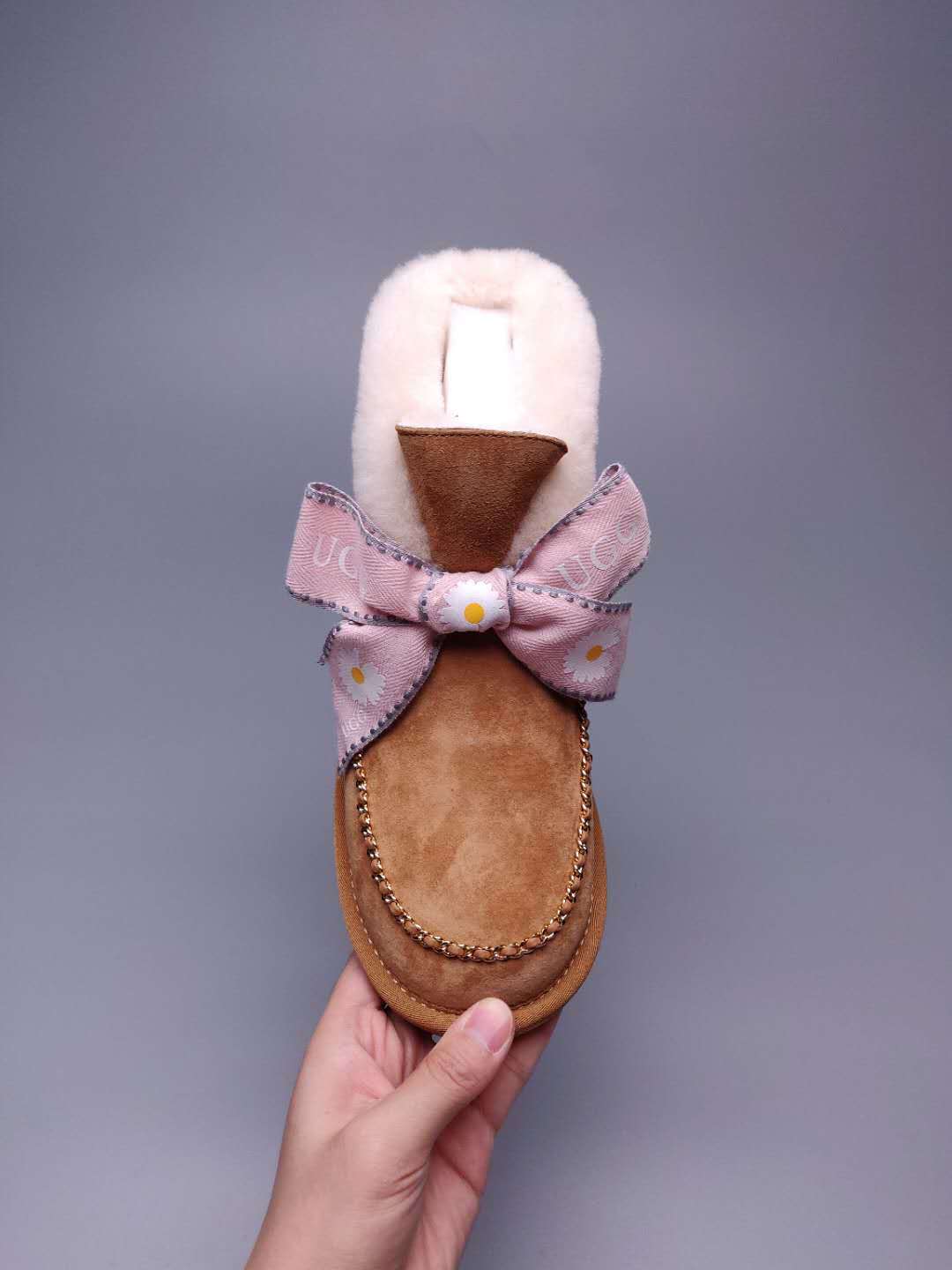 Chestnut Daisy Chain Ribbon Shoes – In Stock