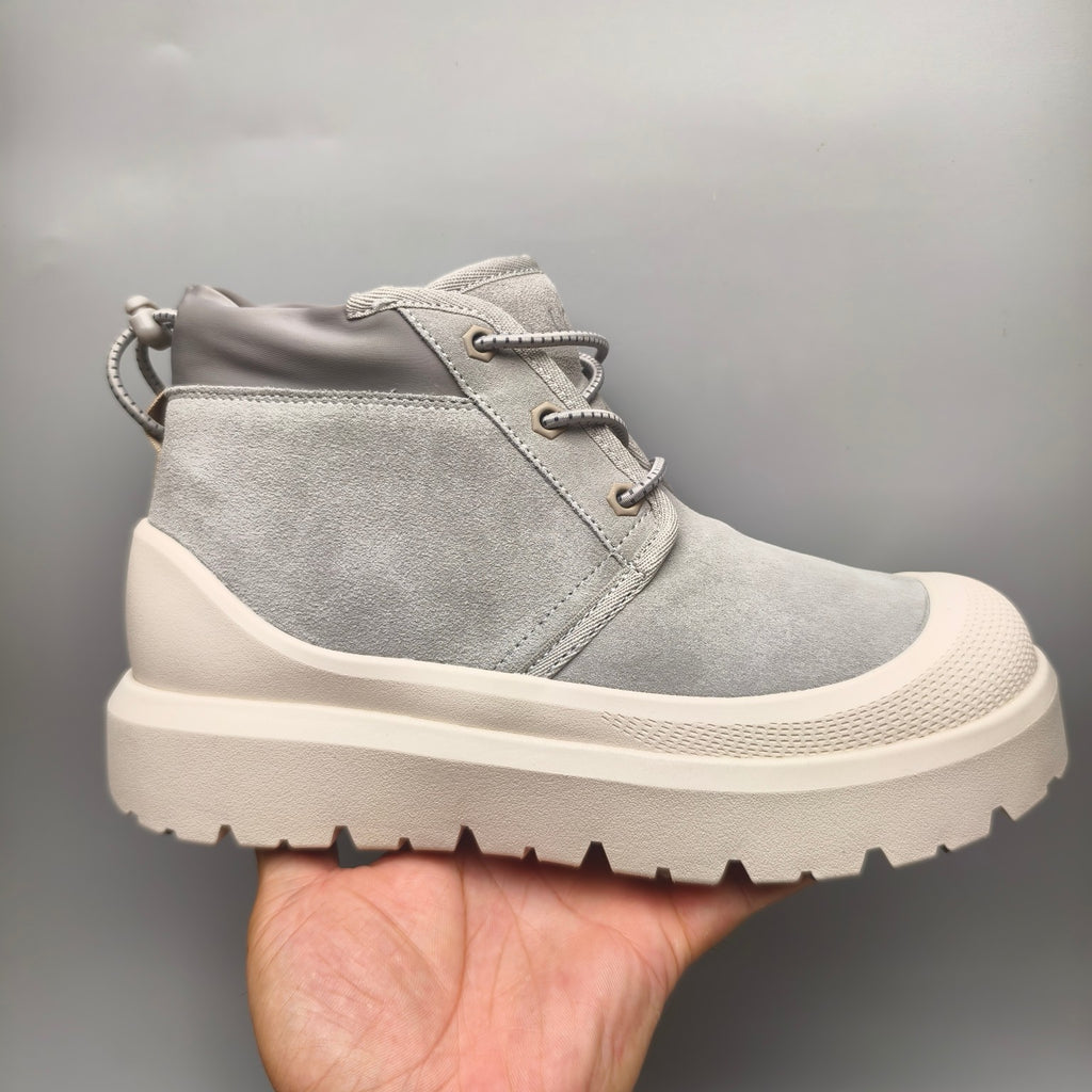 Light Gray High-Top Trendy Casual Shoes – In Stock