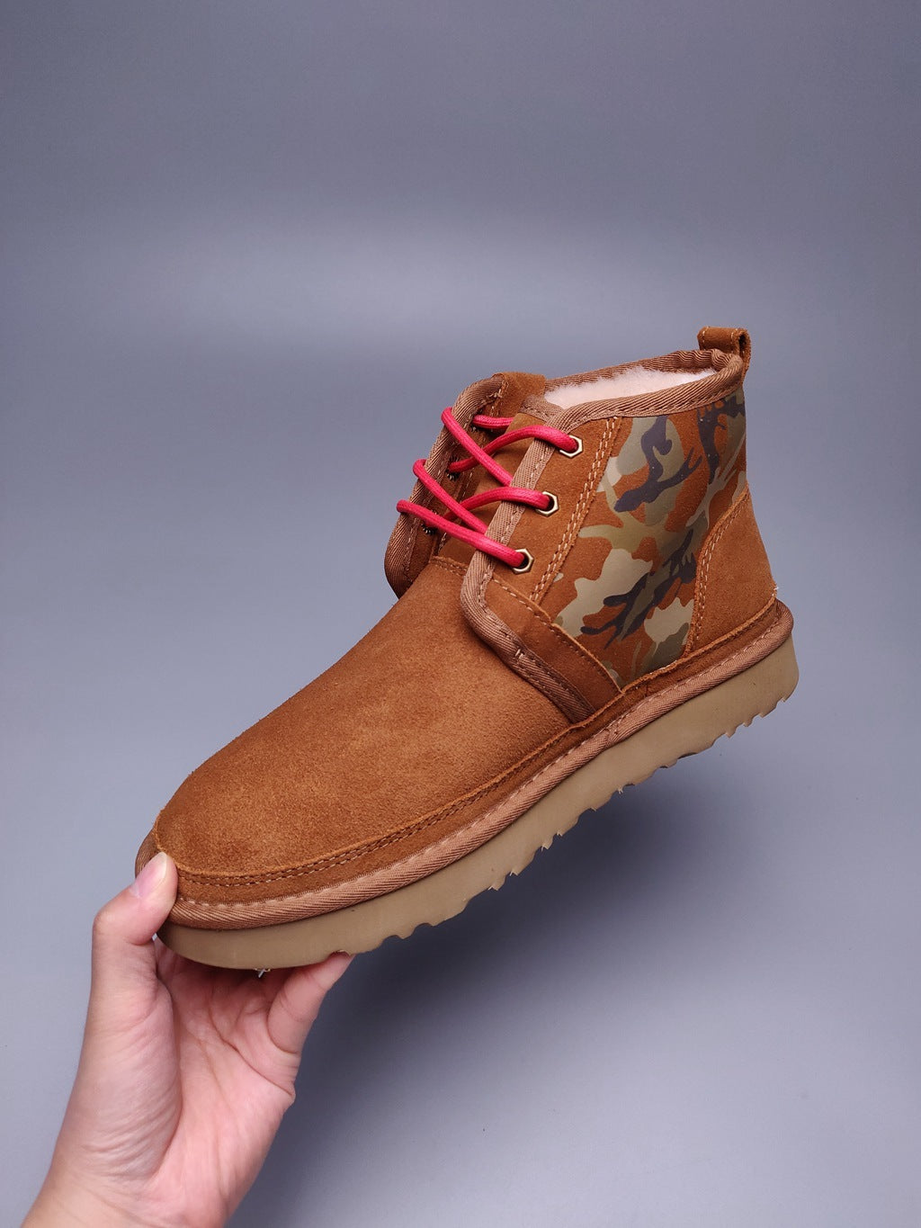 Chestnut Camo Color-Block Men's Shoes – In Stock
