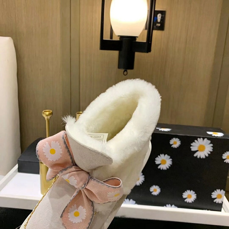 Milkshake White Daisy Chain Ribbon Shoes – In Stock