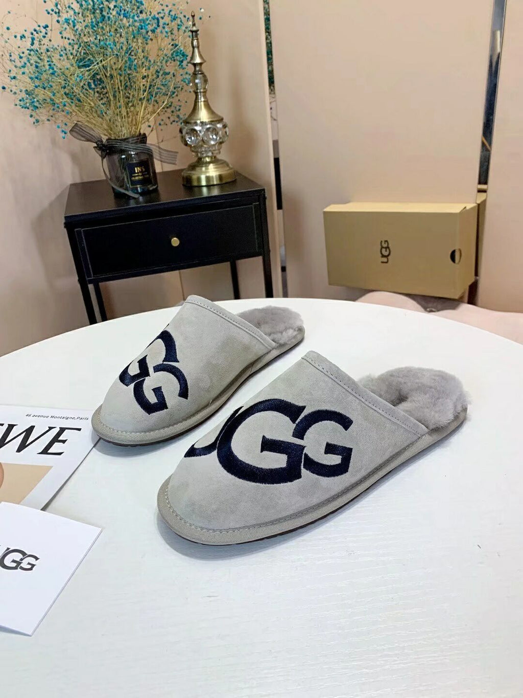 Gray G-Style Indoor Slippers – In Stock