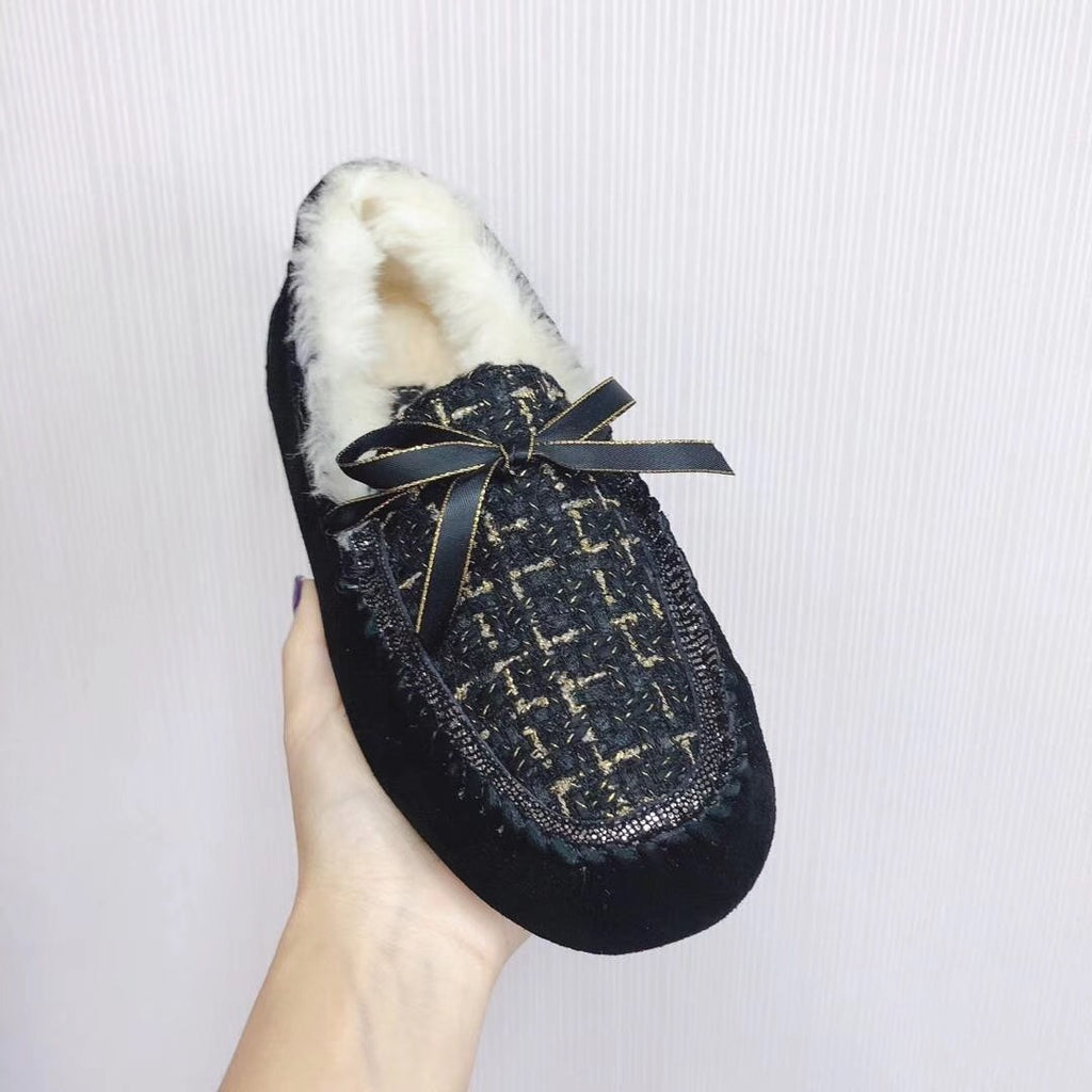 Black Chanel-Style Pebble Loafers – Bold & Sophisticated