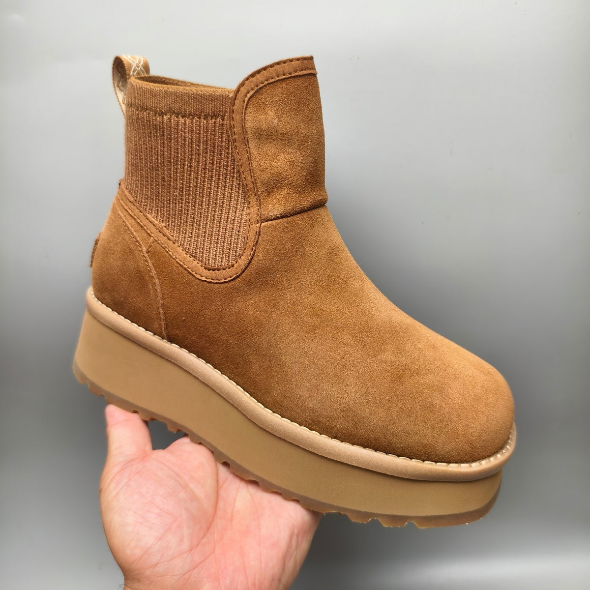 Chestnut 5cm Thick-Sole Fashion Casual Shoes – In Stock
