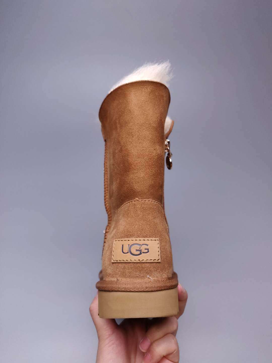 Chestnut Side-Zip Mid-Calf Boots – In Stock
