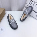 Gray Chanel-Style Pebble Loafers – Bold & Sophisticated