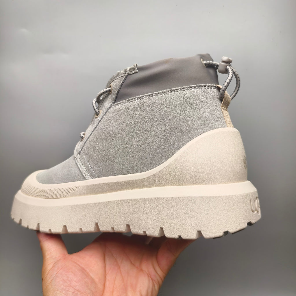Light Gray High-Top Trendy Casual Shoes – In Stock