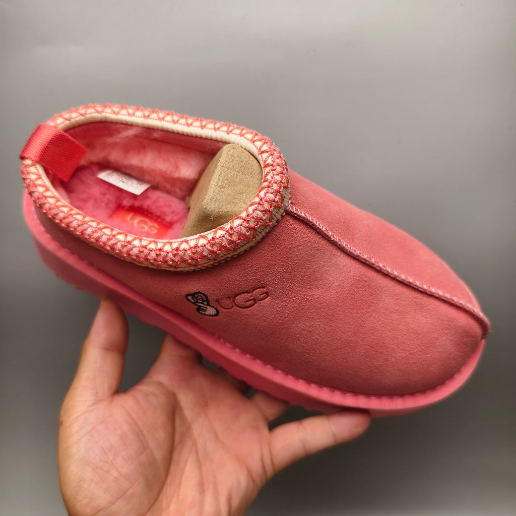 Rose Red Ethnic Style Thick-Sole Casual Shoes – In Stock
