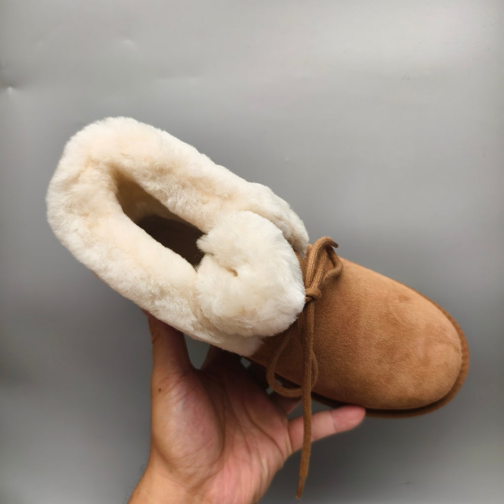 Chestnut Mid-Top Lace-Up Casual Shoes – In Stock