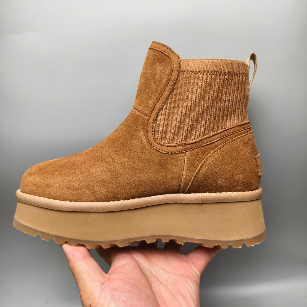 Chestnut 5cm Thick-Sole Fashion Casual Shoes – In Stock