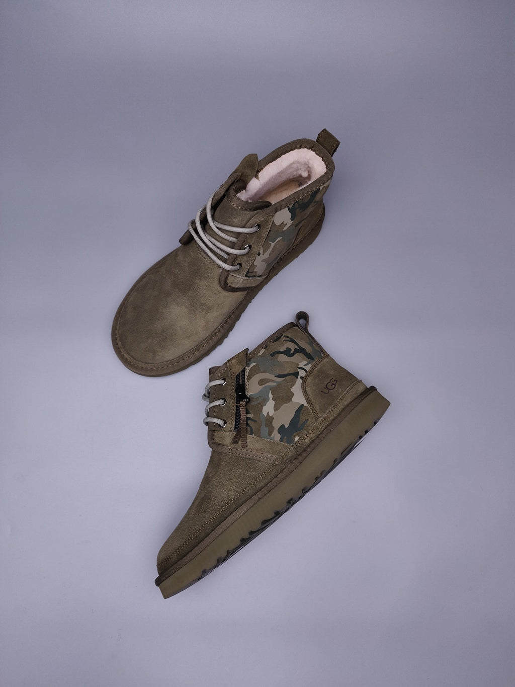 Army Green Camo Color-Block Men's Shoes – In Stock