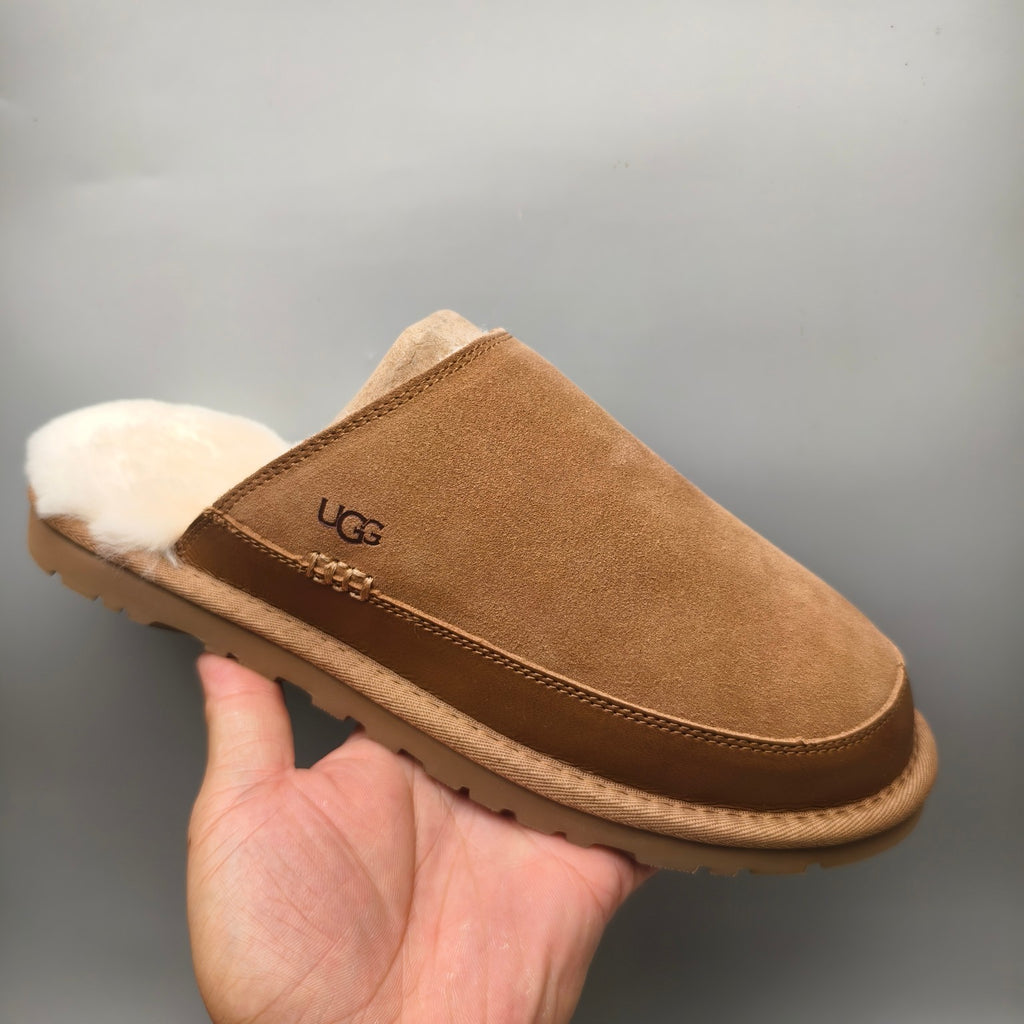 Chestnut Ultra-Light Casual Fuzzy Slippers Men's – In Stock