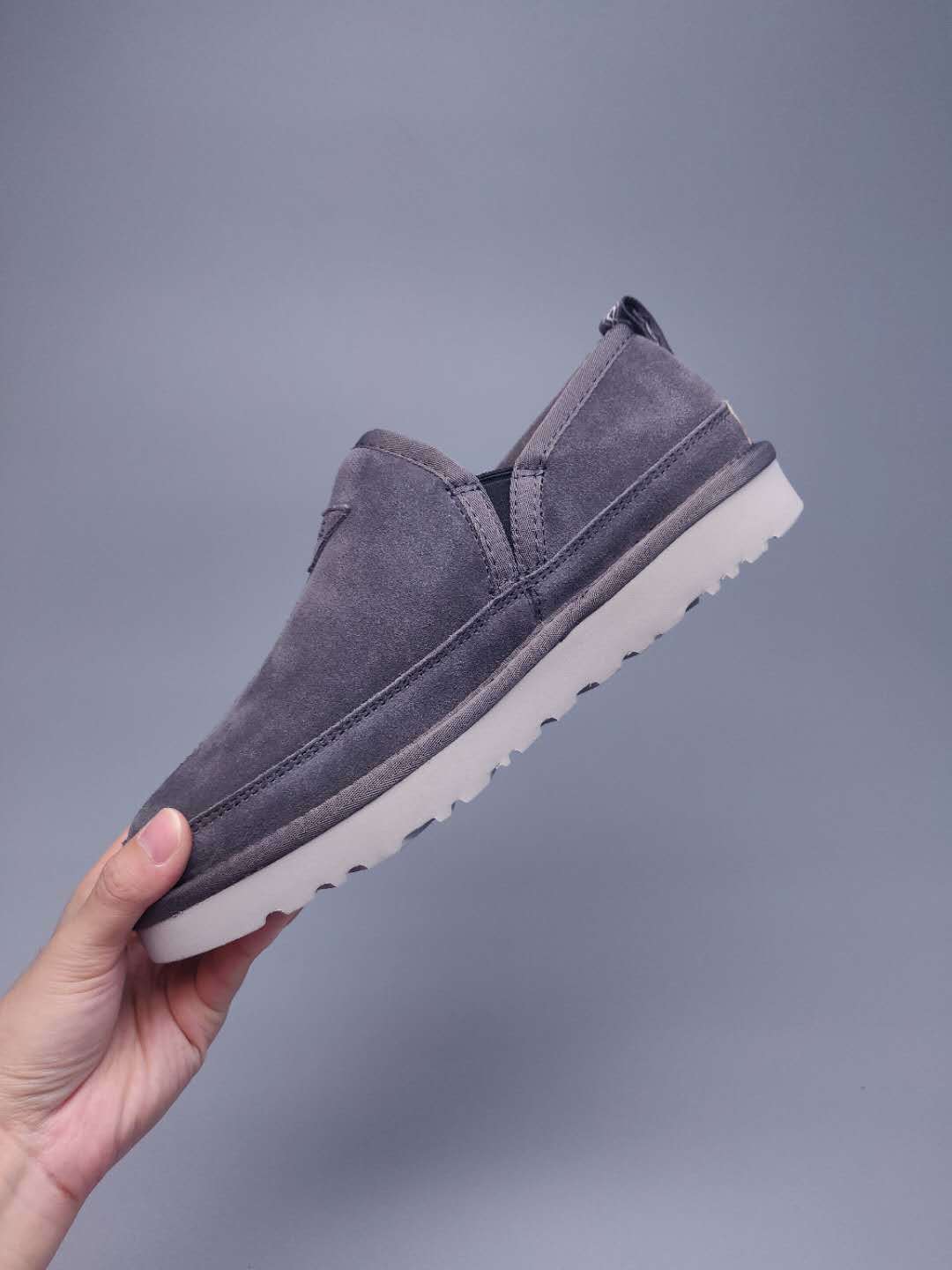 Gray Men's Slip-On Low-Top Shoes – In Stock
