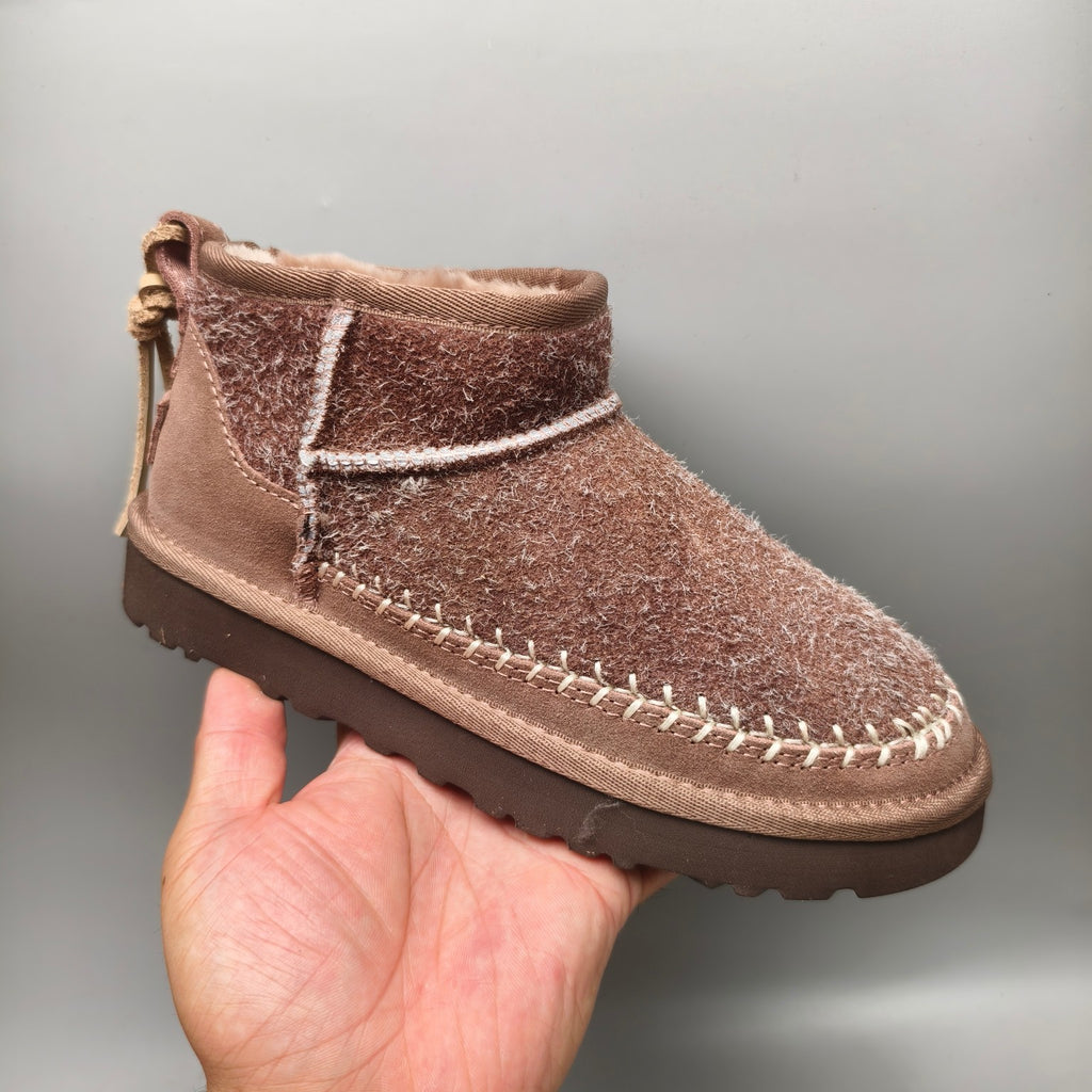 Brown Suede Back Strap Signature Shoes – In Stock