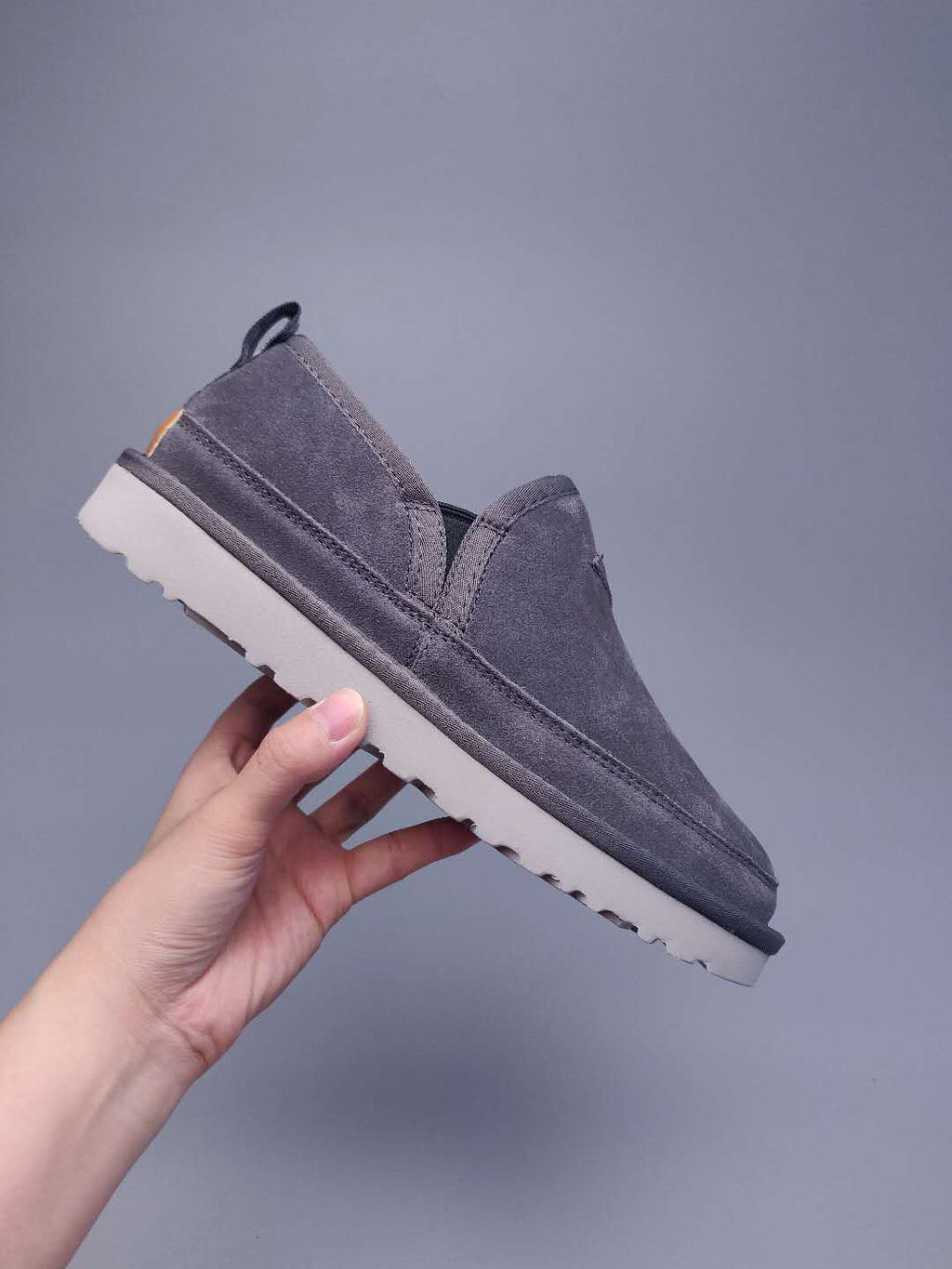Gray Men's Slip-On Low-Top Shoes – In Stock