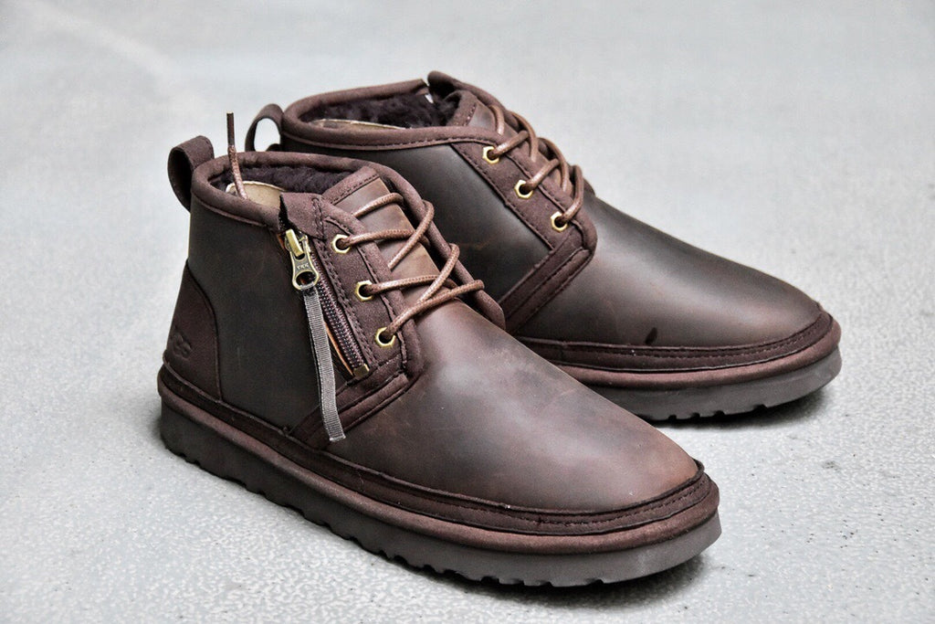 Men's Crazy Horse Leather Zip Shoes
