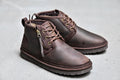 Men's Crazy Horse Leather Zip Shoes