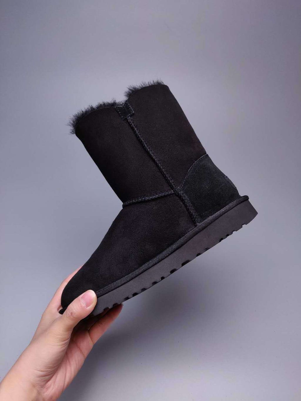 Black Side-Zip Mid-Calf Boots – In Stock