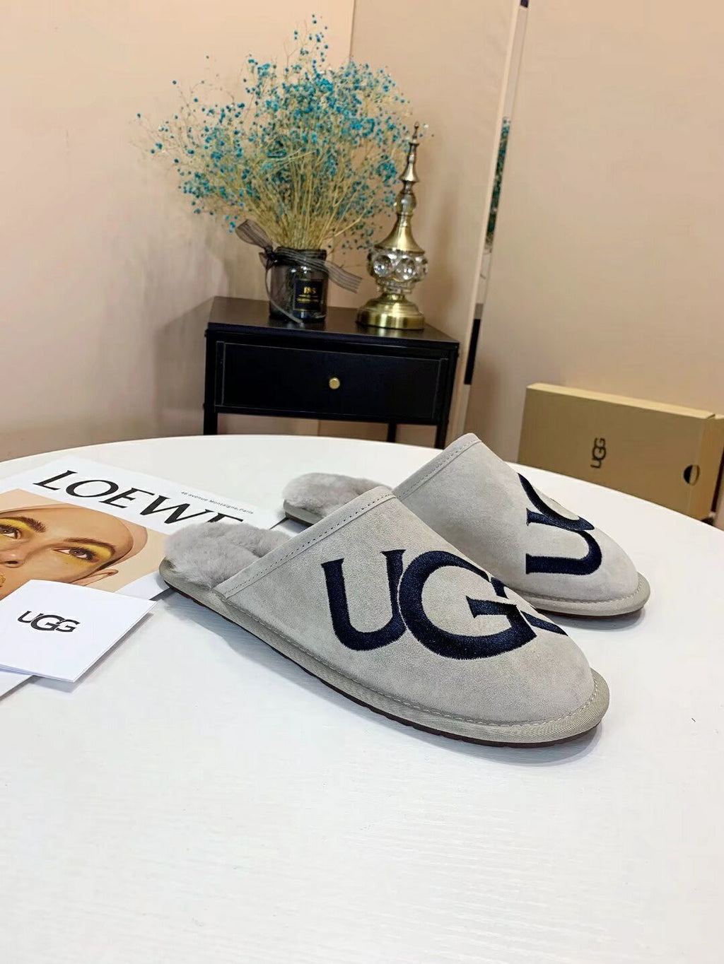 Gray G-Style Indoor Slippers – In Stock