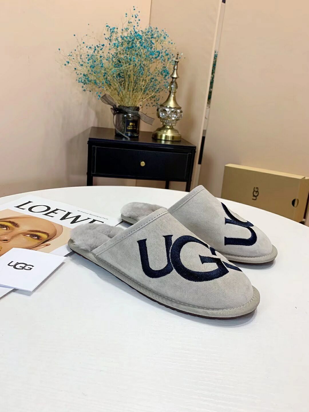 Gray G-Style Indoor Slippers – In Stock