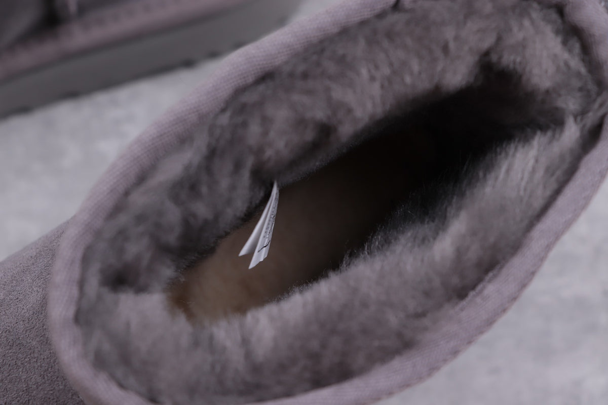 Gray Classic Mini II Short Boots – In Stock