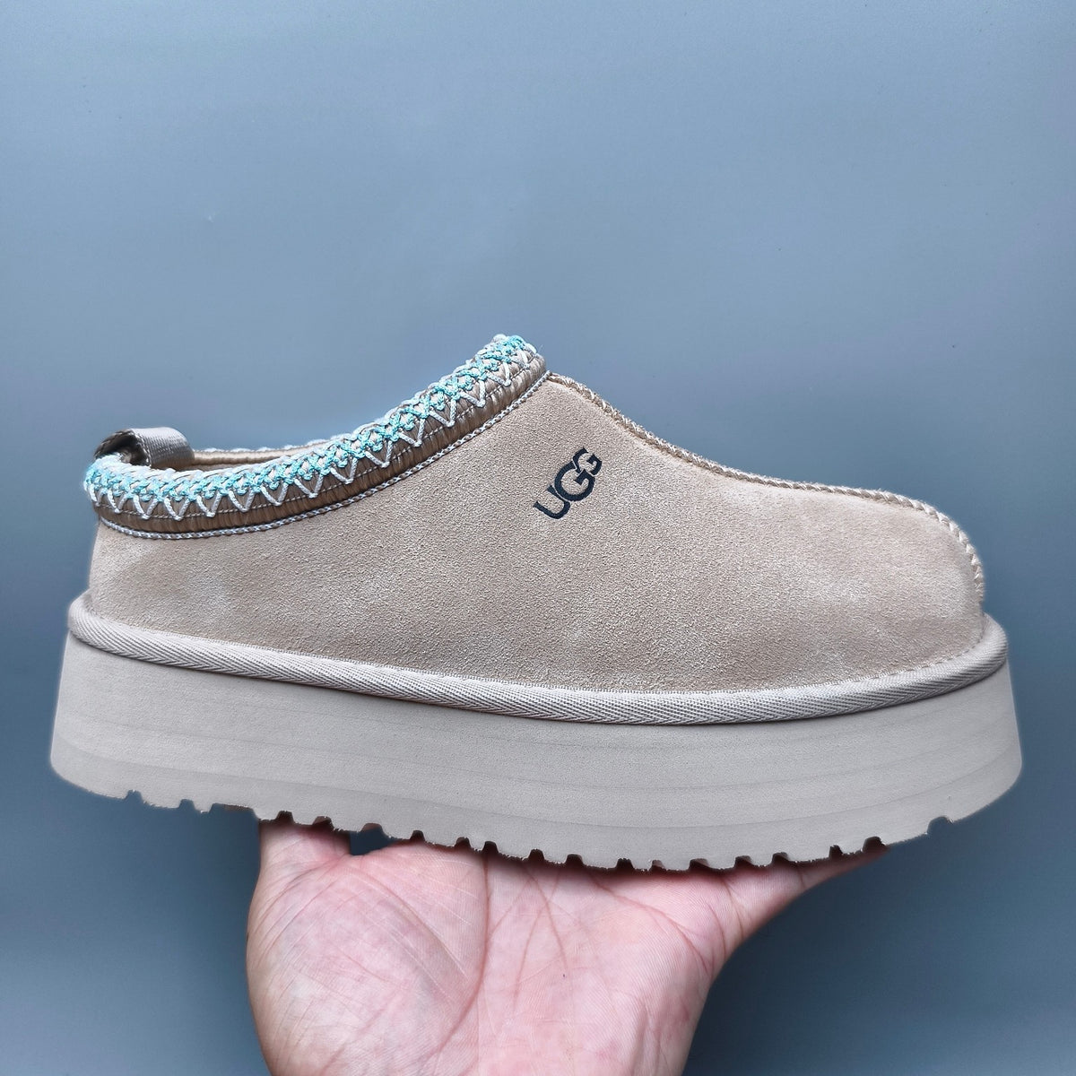 Beige Ethnic Style Thick-Sole Casual Shoes – In Stock