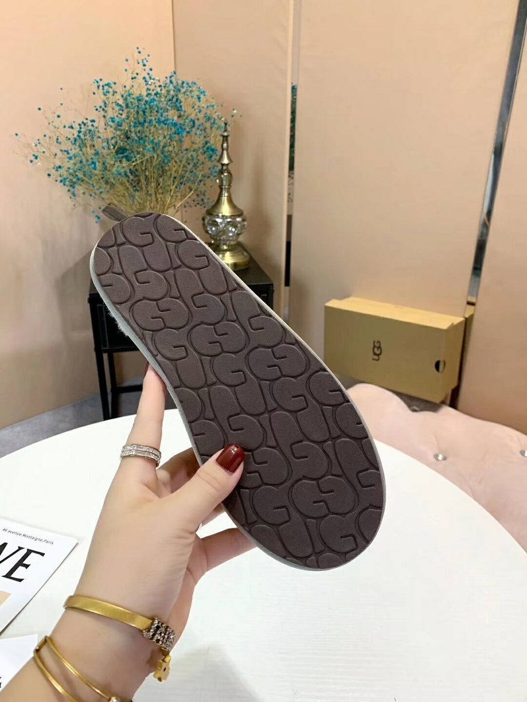 Gray G-Style Indoor Slippers – In Stock
