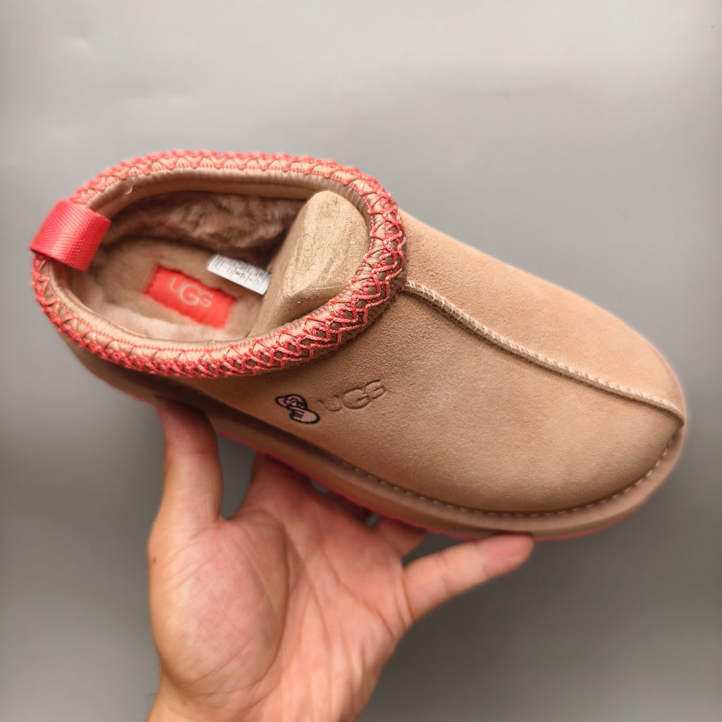 Pink Ethnic Style Thick-Sole Casual Shoes – In Stock