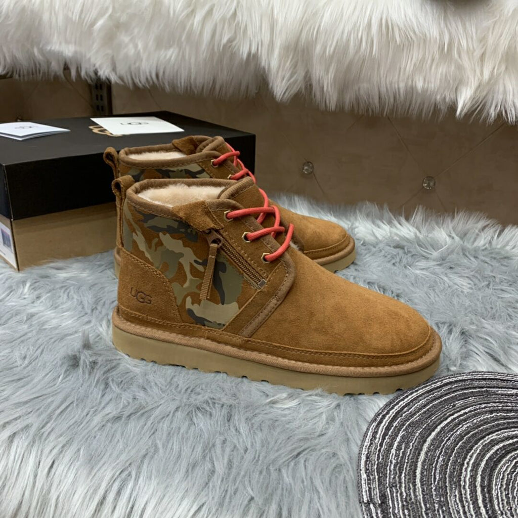 Chestnut Camo Color-Block Men's Shoes – In Stock