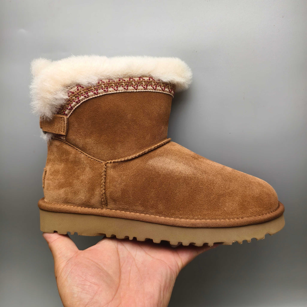 Chestnut Ethnic Style Back-Strap Shoes – In Stock