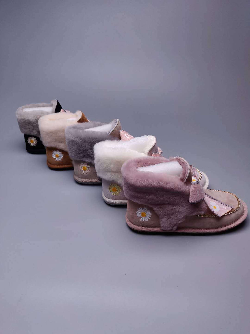 Dusk Pink Daisy Chain Ribbon Shoes – In Stock